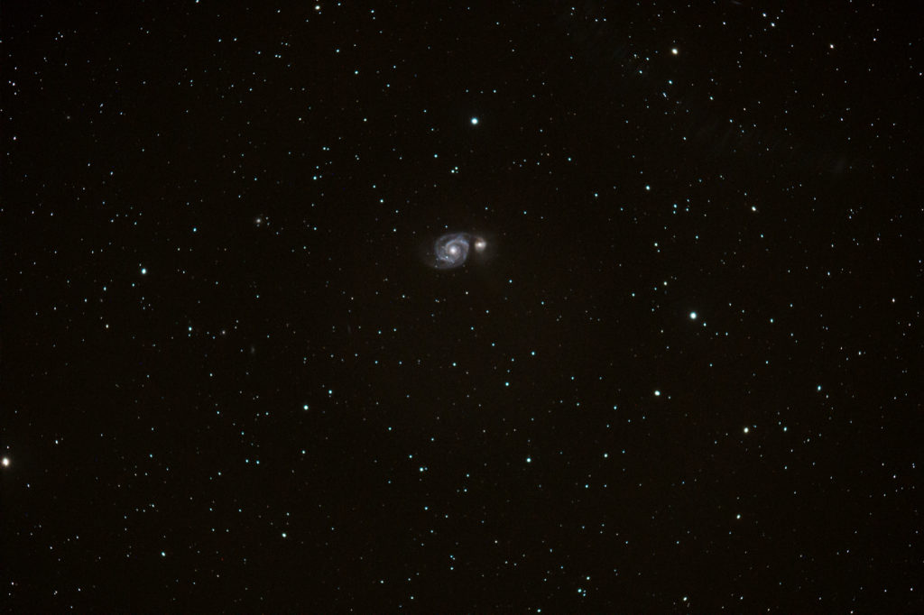 Photographie de la galaxie M51